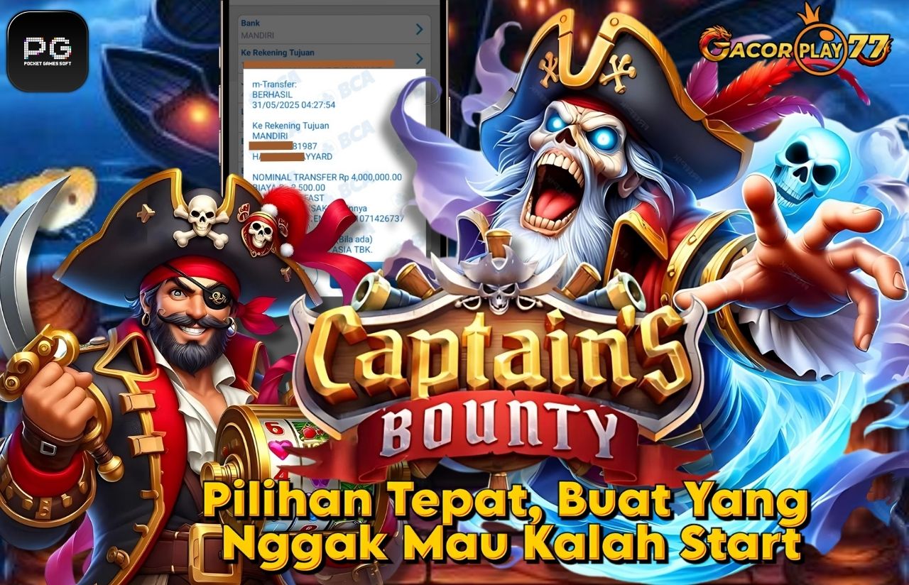 Selamat kepada user id : al***9 Wede Rp 4.000.000 di Game CAPTAINS BOUNTY PG SOFT Cair Gk Sampe 1 Menit! Menang Mudah di Gacorplay77	
